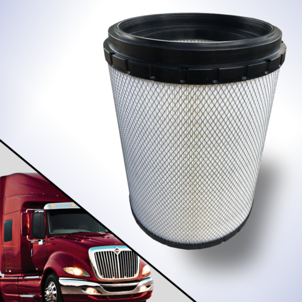 INTERNATIONAL TRUCK ENGINE AIR FILTER REPLACEMENT for some ProStar, WorkStar, LoneStar, and other models. Part #: AF26103 / 3551814C1, P613336, LAF6663, RS4862.