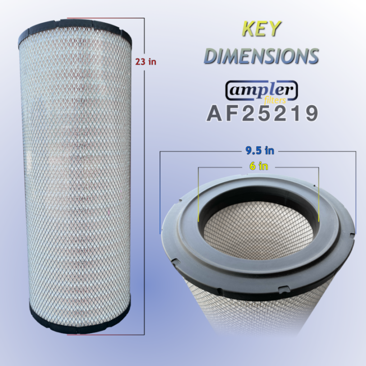 AMPLER's Engine Air Filter for Peterbilt, Freightliner, Argoys, International Trucks - AF25219 - Image 7