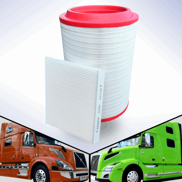 AMPLER's Volvo VNL Truck Air Filters -SET- AF26163M+20435801